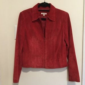 Red Vintage Suede Blazer